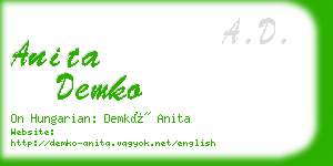 anita demko business card